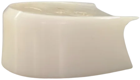 Tacco in plastica da 30 mm, modello 829, a superficie concava, visto di tre quarti