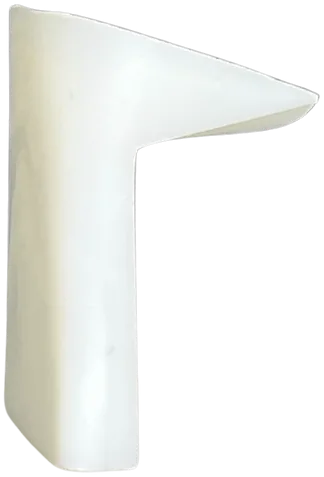 Tacco in plastica da circa 70 mm, modello 841, a sede sporgente, visto di lato