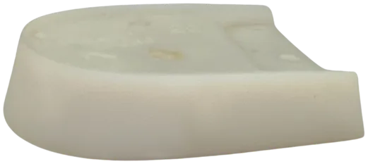 Tacón de plástico de unos 20 mm, modelo 847, plano, vista de tres cuartos