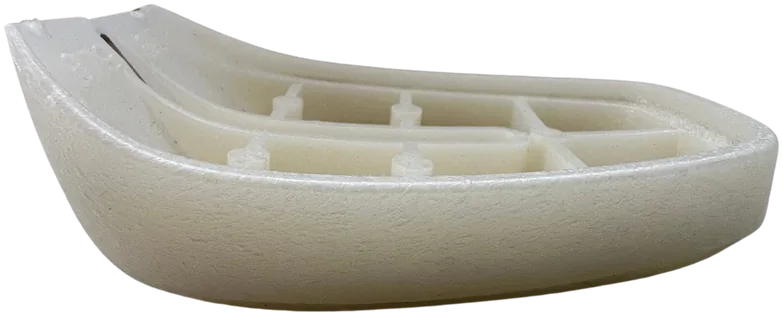 Cuña baja de plástico de unos 20 mm, modelo 879, blanca, con perfil de cuña, vista de tres cuartos